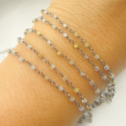 Gold Rutile Sterling Silver Wire Chain